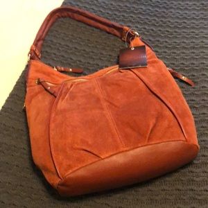Tignanello Rust Colored Hobo Bag